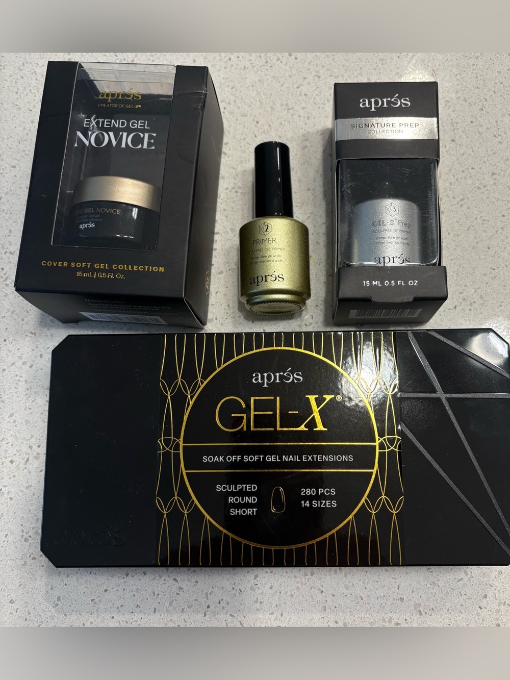 Apres Gel-X Nail Extensions, Novice Extensions Gel, Primer, and Prep